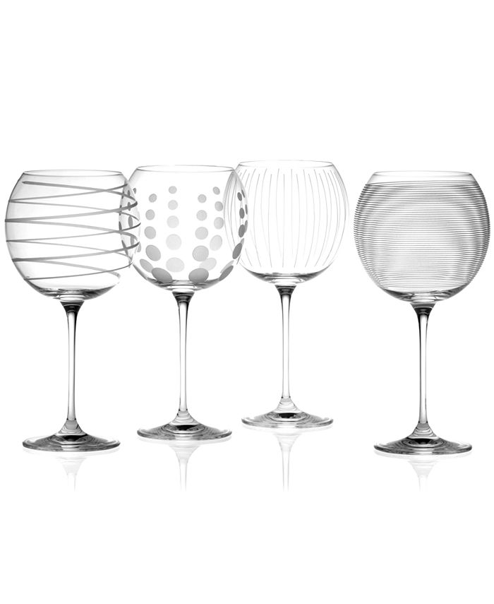 Mikasa Cheers Stemless Etched Wine Glasses, Fine European Lead-Free  Crystal, 17-Ounces for Red or White Wine - Set of 6