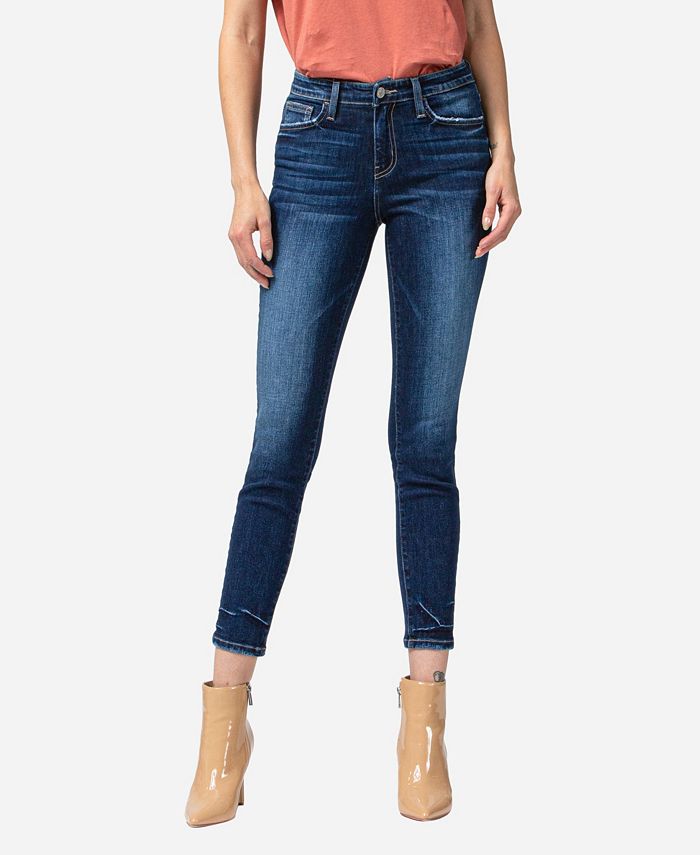 Buy Flying Machine Women Mid Rise Frayed Hem Straight Fit Jeans
