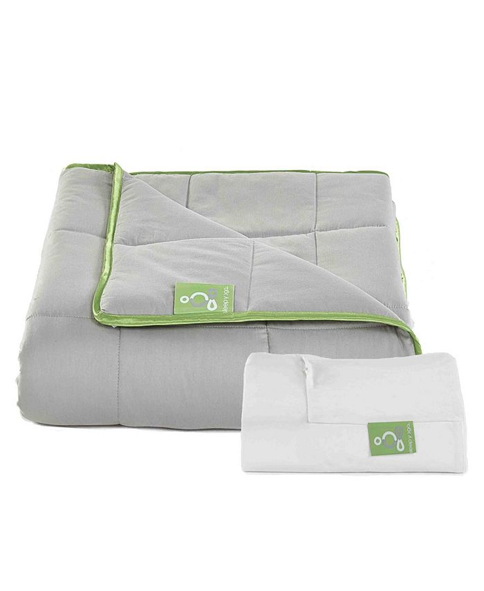 Sleep Yoga Weighted Blanket 15lb with Cotton Cover for Better Sleep