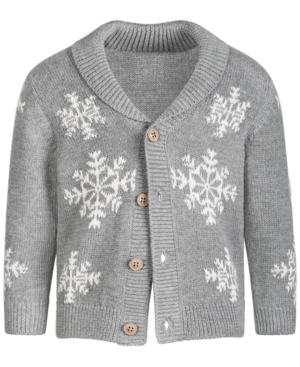 image of First Impressions Toddler Boy Snowflake Sweater, Created for Macy-s
