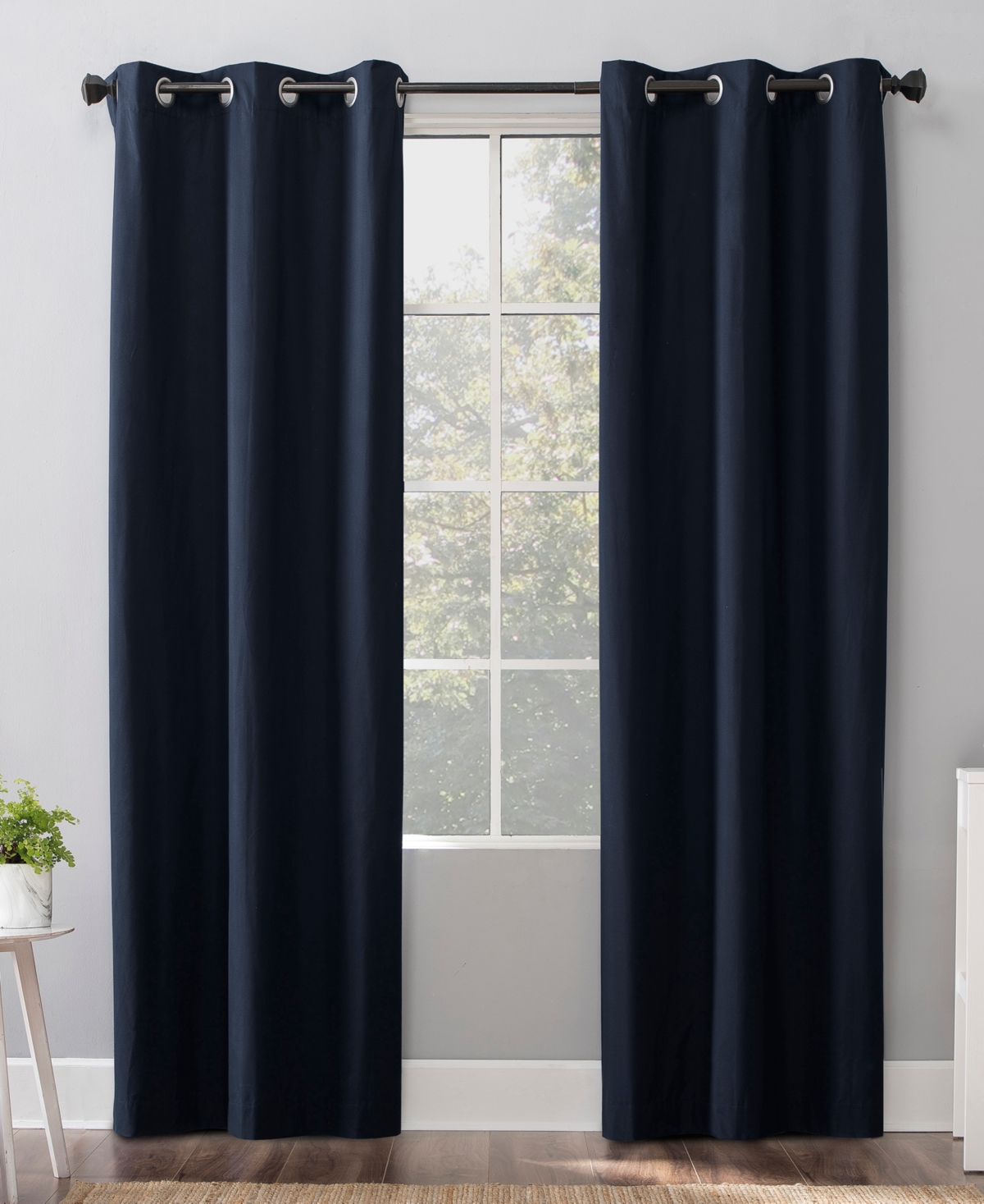 Cyrus Thermal Blackout Grommet Curtain Panel, 96" L x 40" W - Silver-Tone Gray