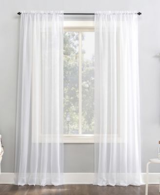 Sheer Voile Rod Pocket Curtain Panel