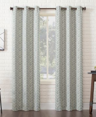 Sun Zero - Kenwood Chevron Blackout Grommet Curtain Panel Collection
