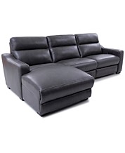 Black Power Reclining Sectional Sofas