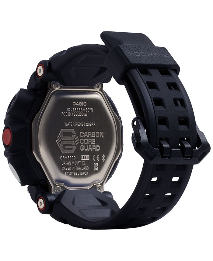 G-Shock - Men's Analog-Digital GravityMaster Connected Black Resin Strap Watch 63mm