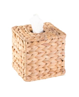 Vintiquewise - Water Hyacinth Wicker Square Tissue Box Cover