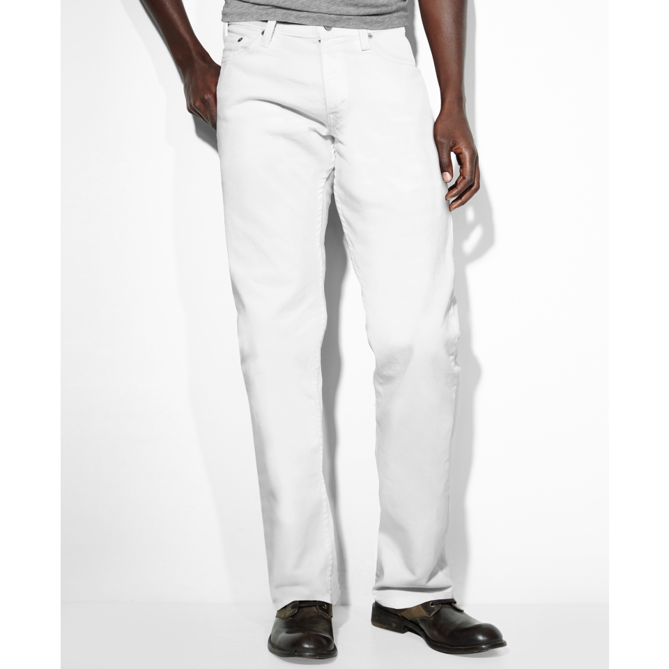 Levis 569 Loose Straight Fit White Wash Jeans   Jeans   Men