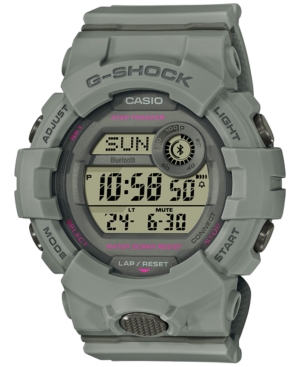 image of G-Shock Women-s Digital Connected Trainer Gray Resin Strap Watch 45.2mm