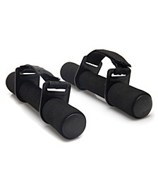 Soft Hand Weights with Detachable Straps, Nitrile Dumbbells with Handles, Set of 2