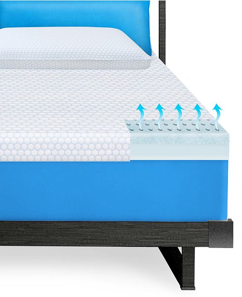 CLOSEOUT! 3" Gel Memory Foam Mattress Toppers, Breathable