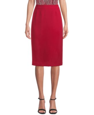 kasper crepe pencil midi skirt