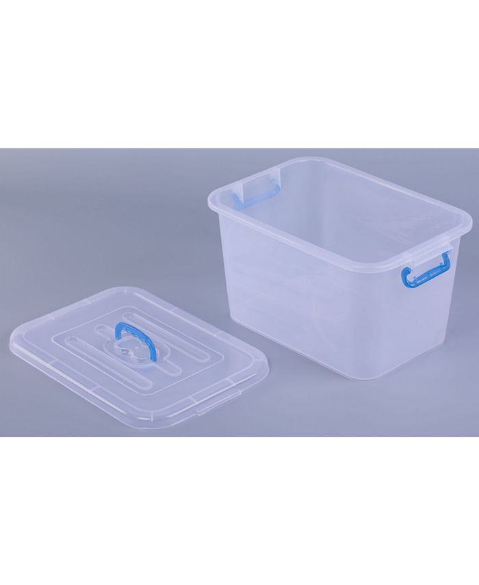 Basicwise Vintiquewise Large Clear Storage Container with Lid and