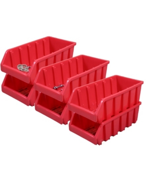 Vintiquewise Basic wise Plastic Storage Stacking Bins Set of 6