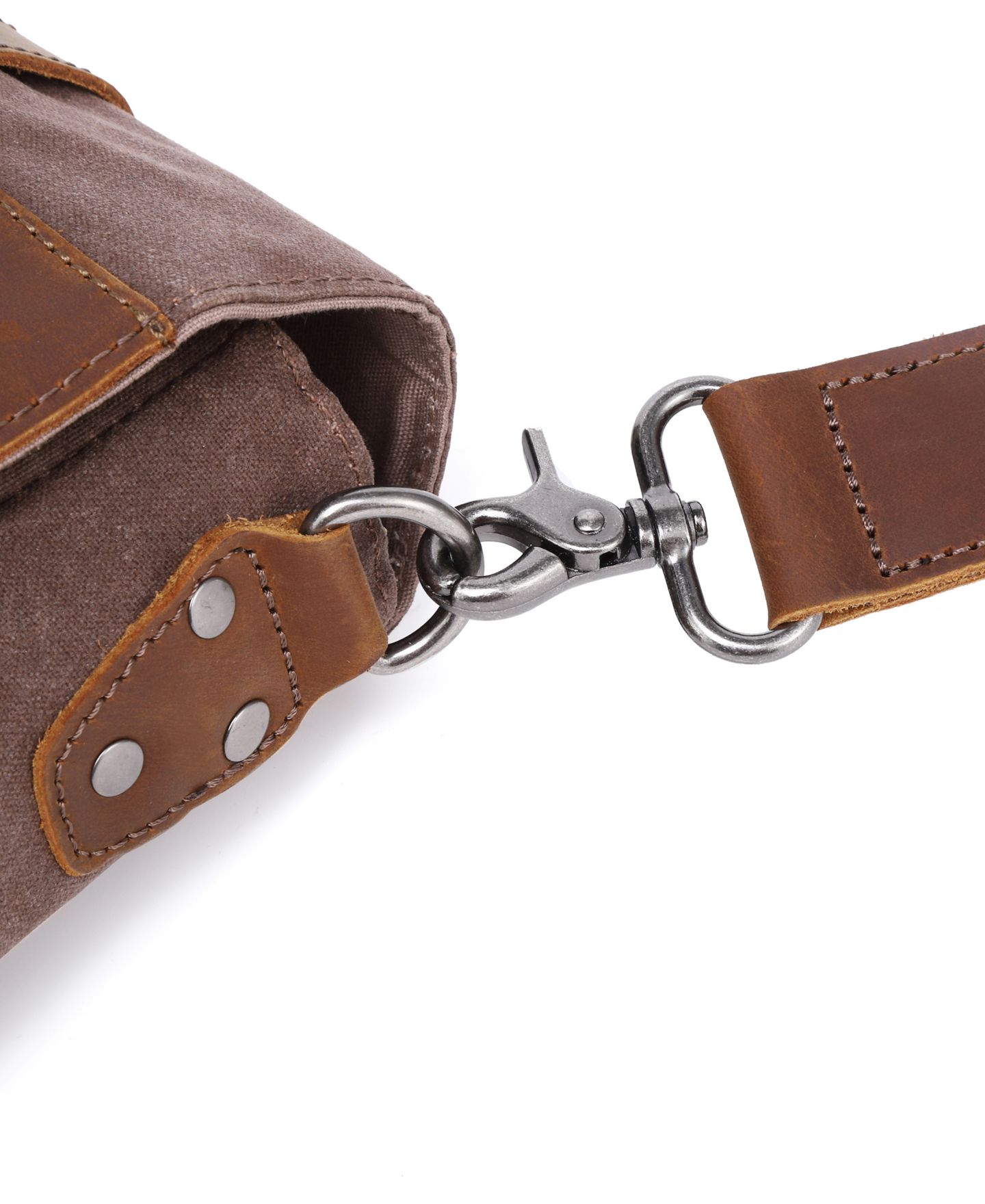 Женская сумка TSD BRAND Stone Creek Waxed Canvas Briefcase, цвет: Коричневый — фото 9