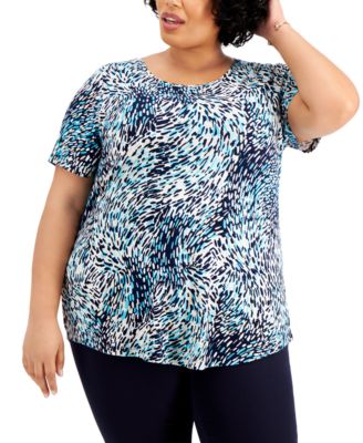 macy's women's plus size blouses