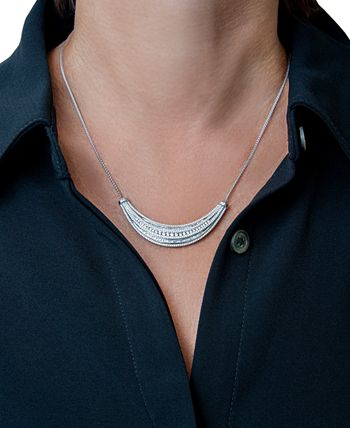 Wrapped in Love - Diamond Multi-Row 18" Collar Necklace (1-1/2 ct. t.w.) in Sterling Silver