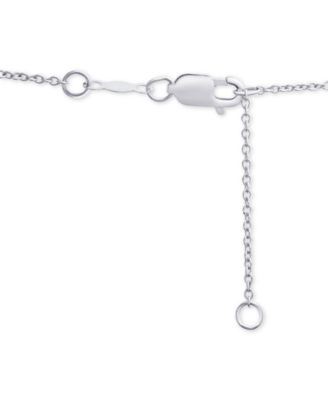 Diamond Multi-Row Crossover 20" Pendant Necklace (1 ct. t.w.) in Sterling Silver, Created for Macy's