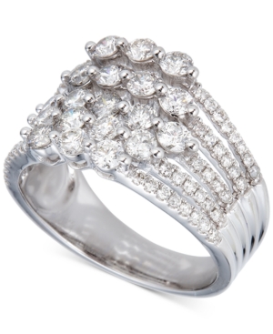 image of Diamond Multi-Row Statement Ring (1-1/2 ct. t.w.) in 14k White Gold