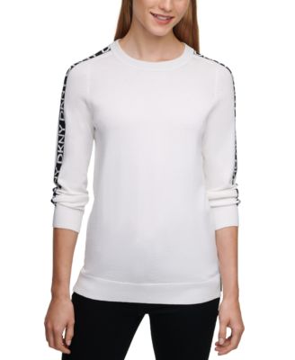 DKNY - Crewneck Logo-Sleeve Sweater