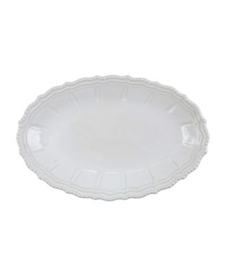 VIETRI - Vietri Incanto Stone White Baroque Large Oval Shallow Bowl