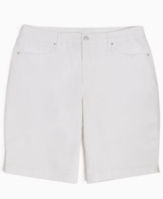 men's white jean shorts