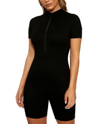 Naked Wardrobe - Ribbed Bodycon Romper