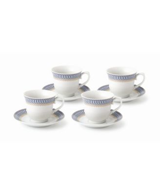 Lorren Home Trends 8 Piece 8oz Tea or Coffee Cup and Saucer Set ...