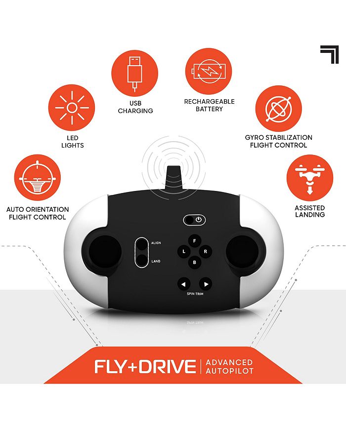 Sharper Image Fly and Drive 7" Drone Macy