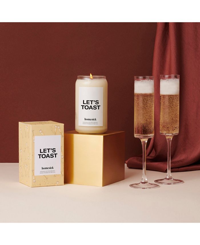Homesick Candles Let's Toast Candle, Fruit & Champagne Scented, 13.75oz. Macy's