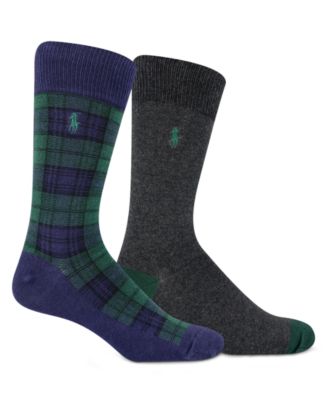 Polo Ralph Lauren - Men's 2-Pack Blackwatch Tartan Socks