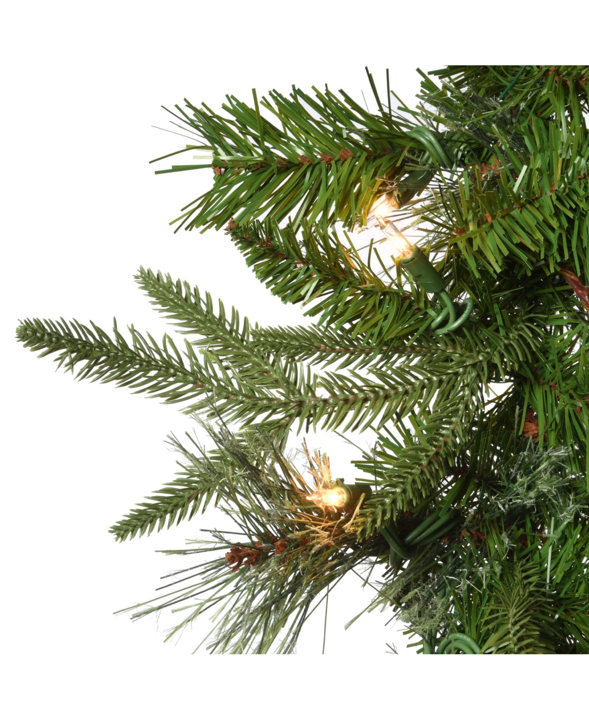 National Tree 9'x10" "Feel Real" Colonial Garland with Berries, Cones and 50 Clear Lights