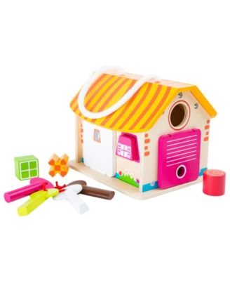Legler Usa Small Foot Wooden Toys Wood Shed with Keys Motor Skills Playset