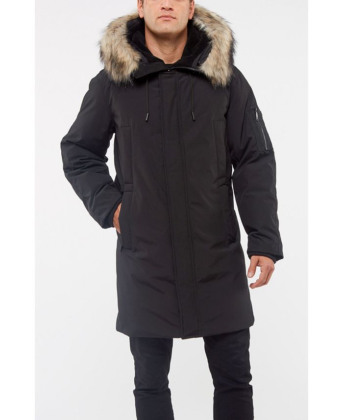 Vince Camuto Men's Down Coat With Faux Fur Trim Jacket & Reviews ...