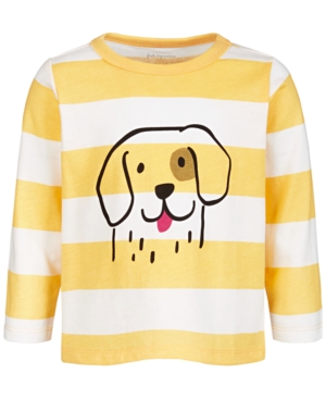 image of First Impressions Toddler Boys Puppy Dog Striped T-Shirt, Created for Macy-s