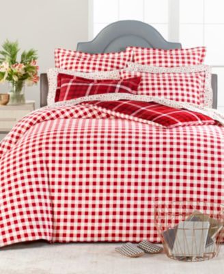 Martha Stewart Collection Wyoming Plaid Flannel Bedding Collection, Created for Macys