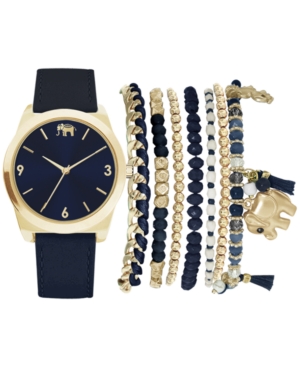 image of Jessica Carlyle Women-s Navy Blue Strap Watch 36mm Gift Set