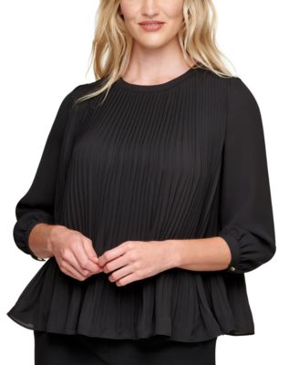 dkny pleated top