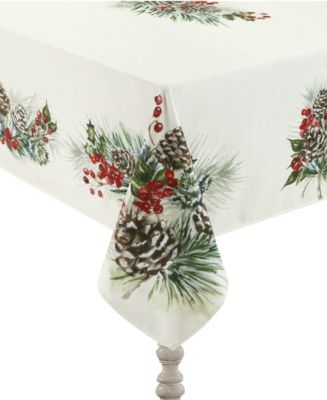 Laural Home Winter Garland Tablecloth -70
