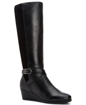 image of Giani Bernini Chelseyy Memory-Foam Wedge Boots, Created for Macy-s Women-s Shoes