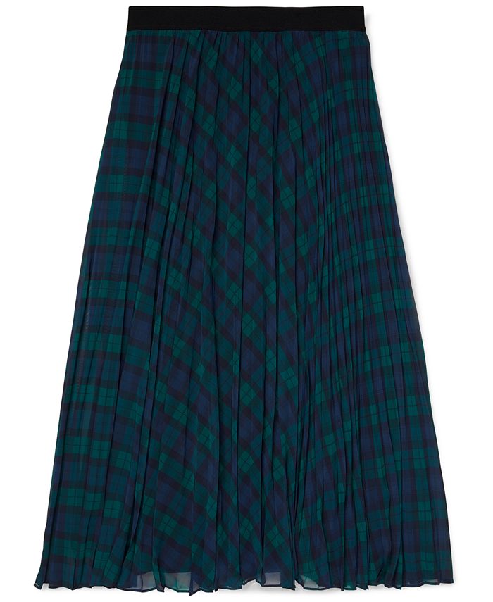 Tommy hilfiger blue plaid skirt online