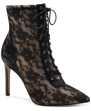 image of Inc Women-s Indira Lace-Up Booties, Created for Macy-s Women-s Shoes