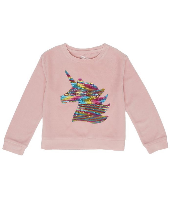Epic Threads Toddler Girls Long Sleeve Flip Sequin Unicorn Velour Top ...