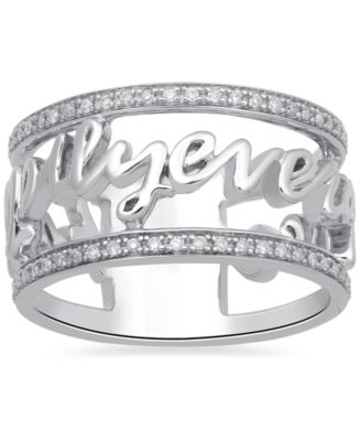 Enchanted Disney Fine Jewelry Diamond Happily Every After Princess Ring ...
