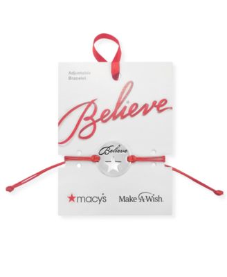Macy's LAST CHANCE! Make-A-Wish Believe Slider Bracelet