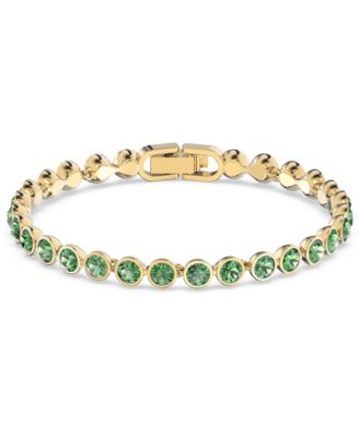 Swarovski - Gold-Tone Crystal Bezel Tennis Bracelet