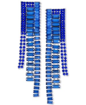 image of Guess Gold-Tone Baguette Fringe Drop Earrings