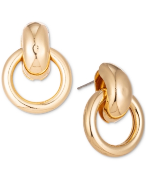 image of Charter Club Gold-Tone Open Circle Drop Earrings, Created for Macy-s