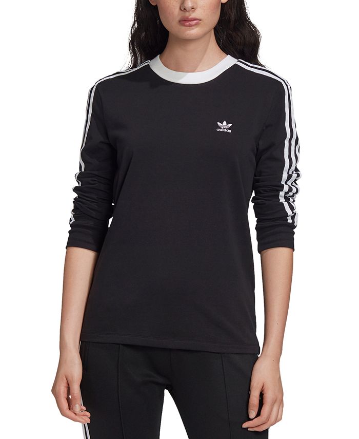 adidas Women's 3-Stripe Long-Sleeve T-Shirt & Reviews - Women -