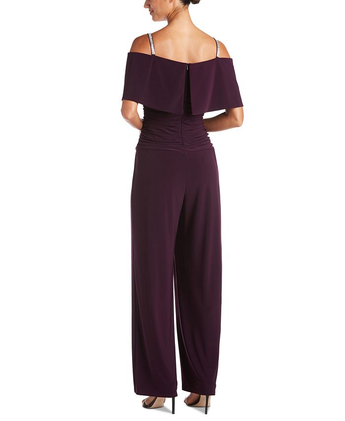 R & M Richards Petite Cold-Shoulder Jumpsuit & Reviews - Dresses ...