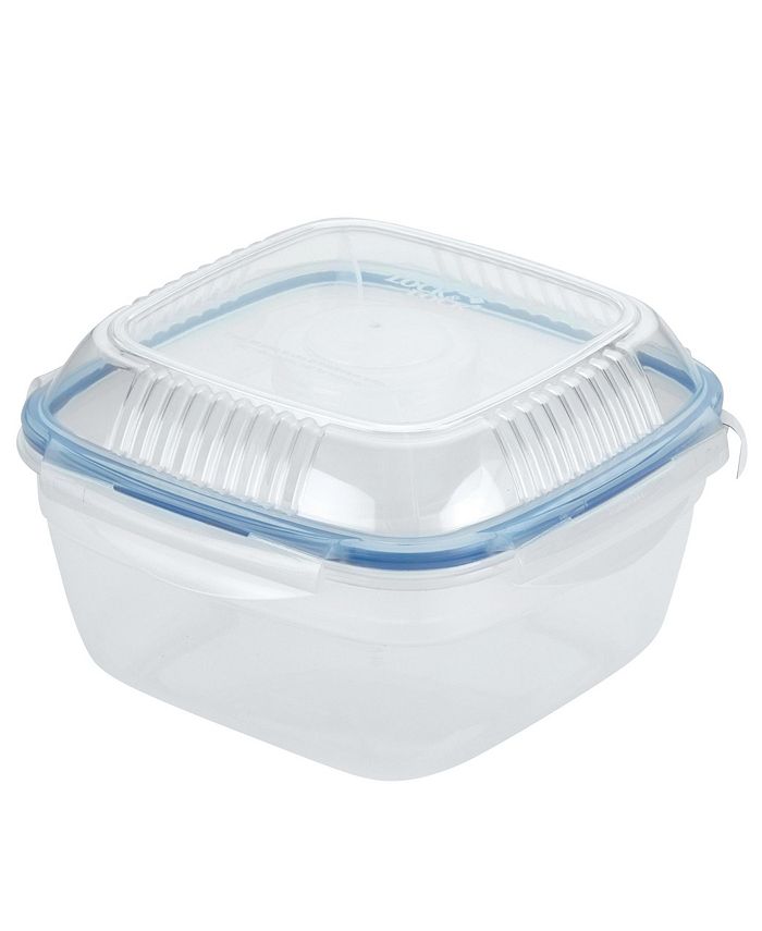 Lock & Lock Round Travel Salad Bowl with Handle and Tray, 21-Cup